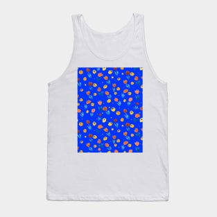 Watercolor tulips pattern - blue and orange Tank Top